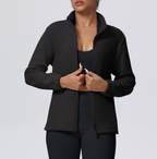 TCOMCX001 Chaqueta de yoga con cremallera de nailon y forro polar