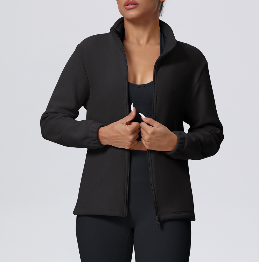TCOMCX001 Nylon Fleece Yoga Zip Coat