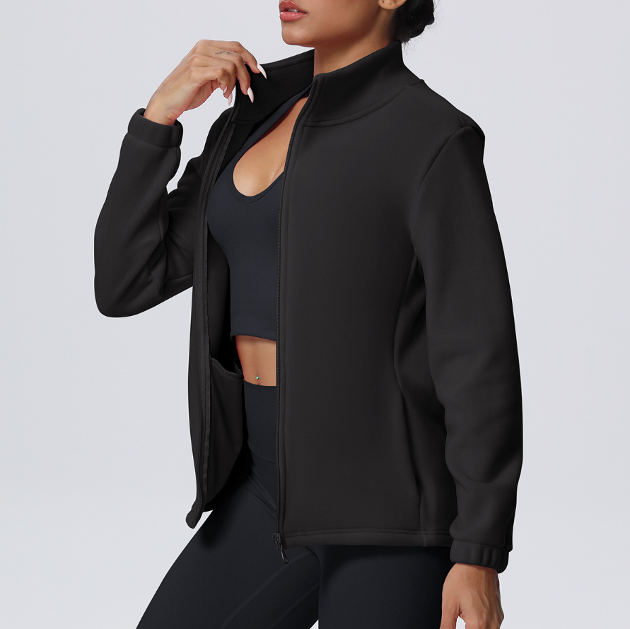 TCOMCX001 Nylon Fleece Yoga Zip Coat
