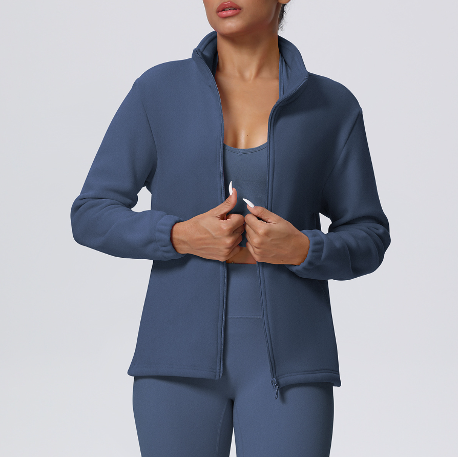 TCOMCX001 Nylon Fleece Yoga Zip Coat