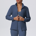TCOMCX001 Chaqueta de yoga con cremallera de nailon y forro polar