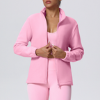 TCOMCX001 Chaqueta de yoga con cremallera de nailon y forro polar