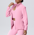 TCOMCX001 Chaqueta de yoga con cremallera de nailon y forro polar