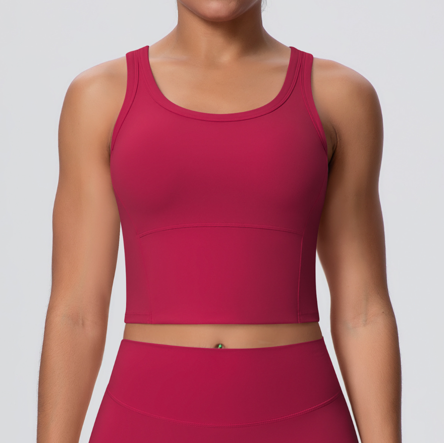 TCOMBX001 Built-in Bra Women Yoga Sports Tank Top
