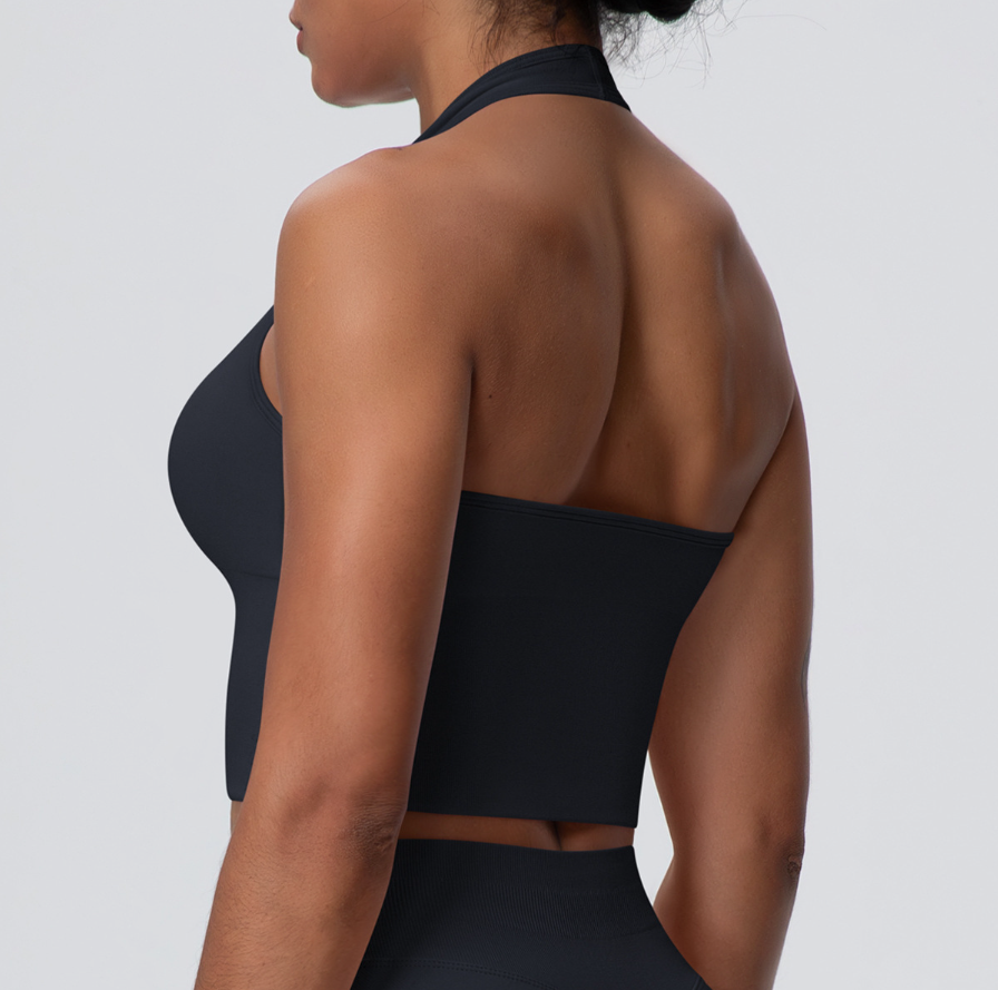 TCOMBX004 Seamless Halter Neck Women Yoga Sports Tank Top
