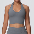 TCOMBX004 Seamless Halter Neck Women's Yoga Sports Tank Top