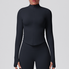 TCOMCX002 Zip Up Stand Collar Women's Yoga Sports Jacket