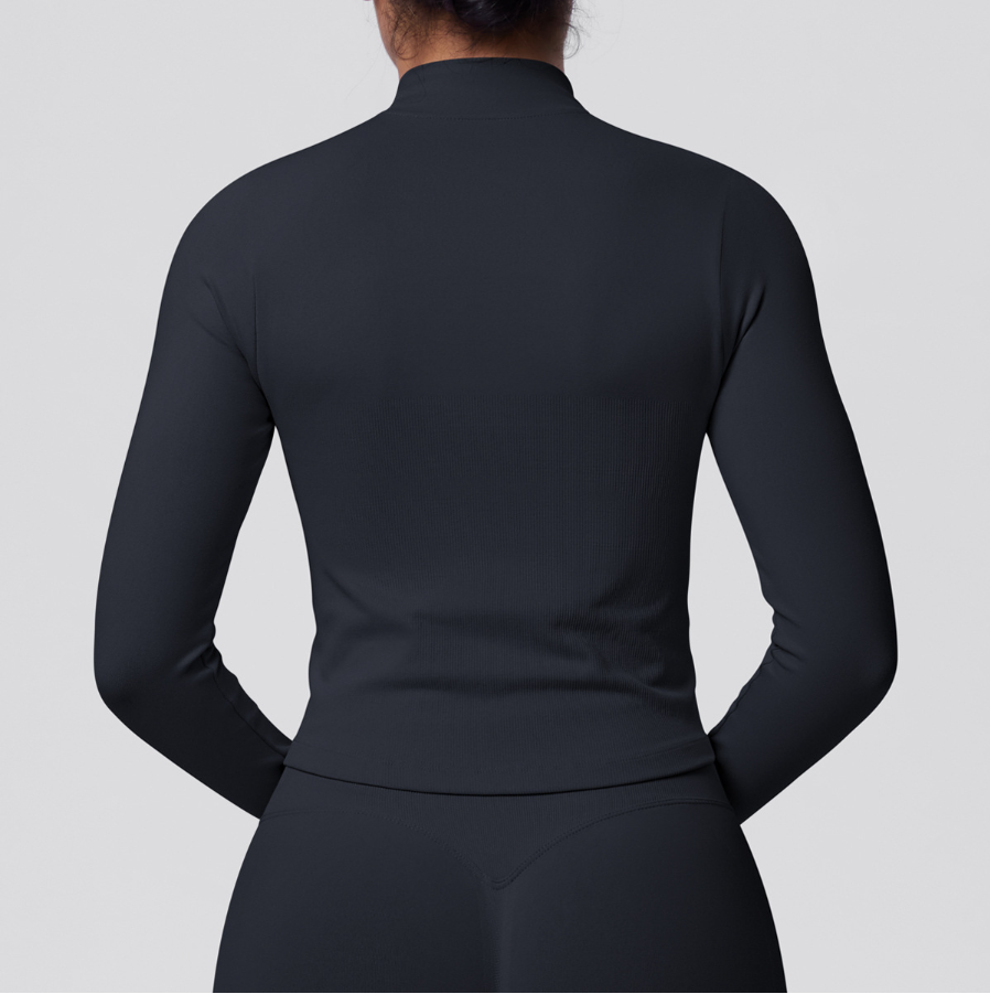TCOMCX002 Zip Up Stand Collar Women Yoga Sports Jacket