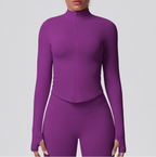 TCOMCX002 Zip Up Stand Collar Women's Yoga Sports Jacket