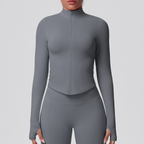 TCOMCX002 Zip Up Stand Collar Women's Yoga Sports Jacket