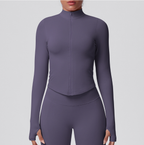 TCOMCX002 Zip Up Stand Collar Women's Yoga Sports Jacket