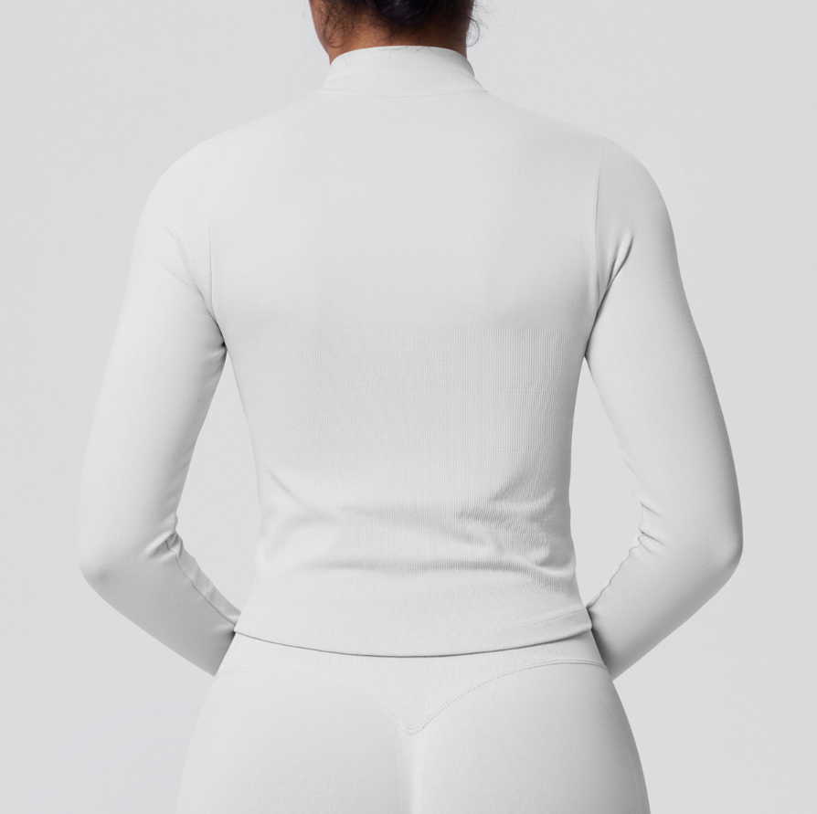 TCOMCX002 Zip Up Stand Collar Women Yoga Sports Jacket