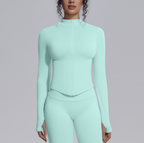 TCOMCX002 Zip Up Stand Collar Women's Yoga Sports Jacket