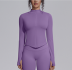 TCOMCX002 Zip Up Stand Collar Women's Yoga Sports Jacket