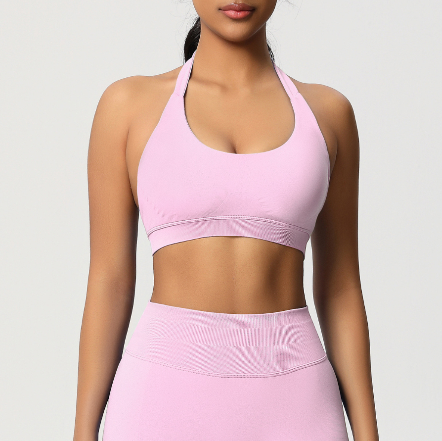 TCOMBX005 Seamless Halter Neck Women Yoga Sports Tank Top