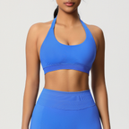 TCOMBX005 Top deportivo de yoga sin costuras con cuello halter para mujer