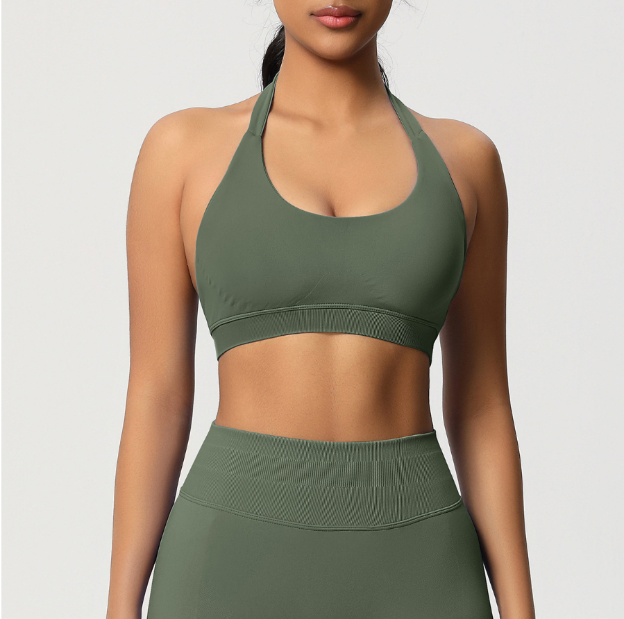 TCOMBX005 Seamless Halter Neck Women Yoga Sports Tank Top