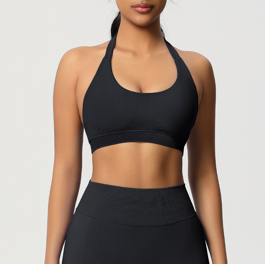 TCOMBX005 Seamless Halter Neck Women Yoga Sports Tank Top