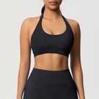 TCOMBX005 Top deportivo de yoga sin costuras con cuello halter para mujer