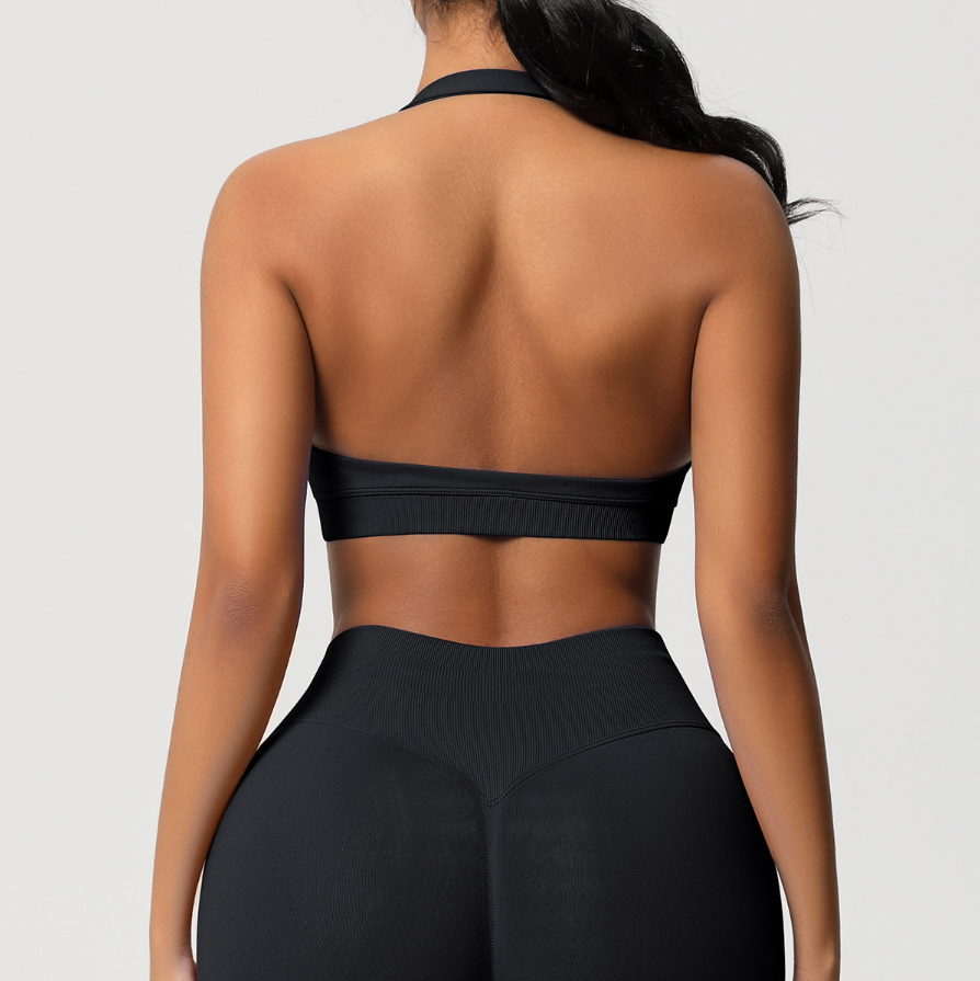 TCOMBX005 Seamless Halter Neck Women Yoga Sports Tank Top