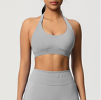 TCOMBX005 Top deportivo de yoga sin costuras con cuello halter para mujer