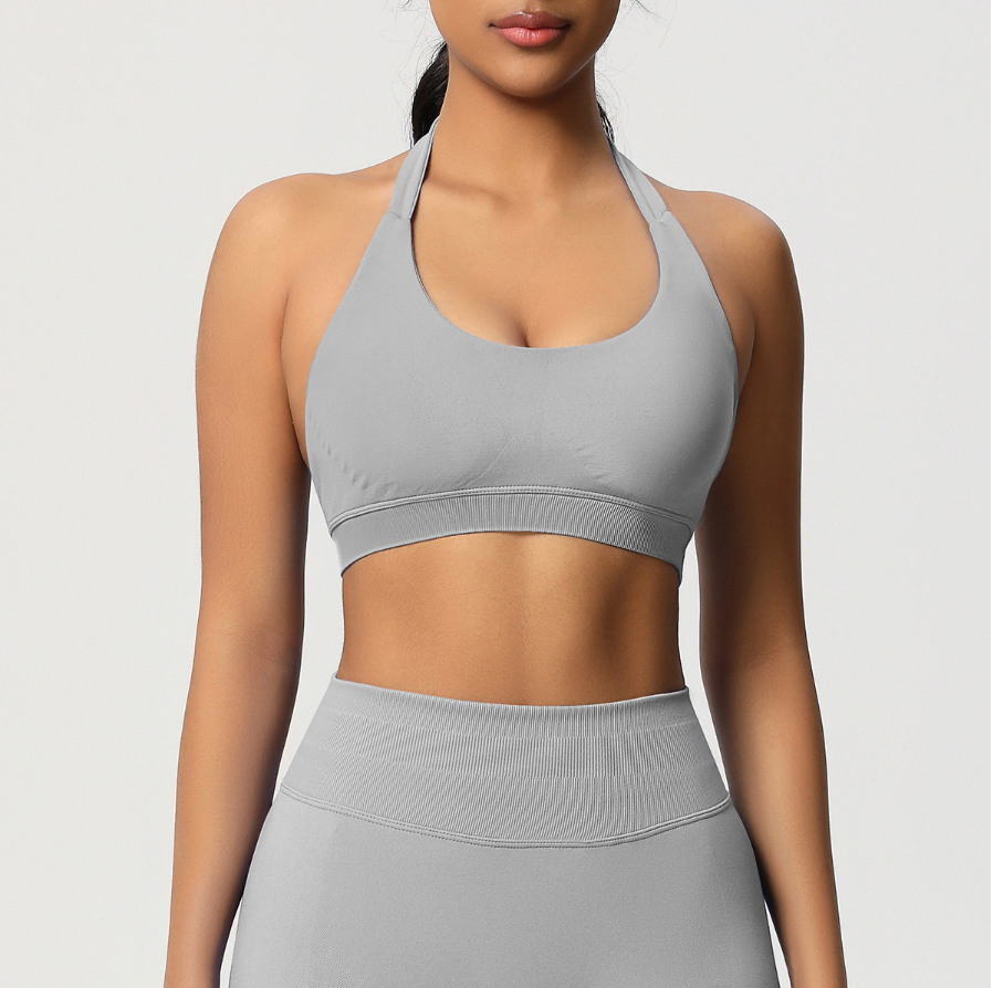TCOMBX005 Seamless Halter Neck Women Yoga Sports Tank Top