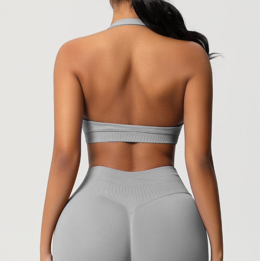 TCOMBX005 Seamless Halter Neck Women Yoga Sports Tank Top