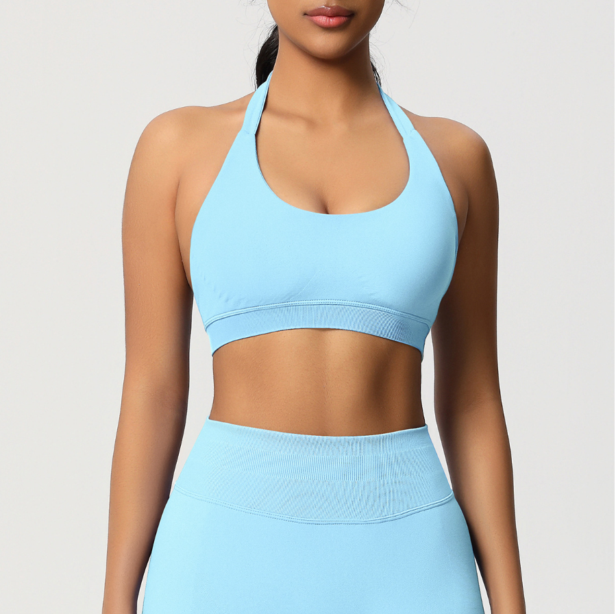 TCOMBX005 Seamless Halter Neck Women Yoga Sports Tank Top