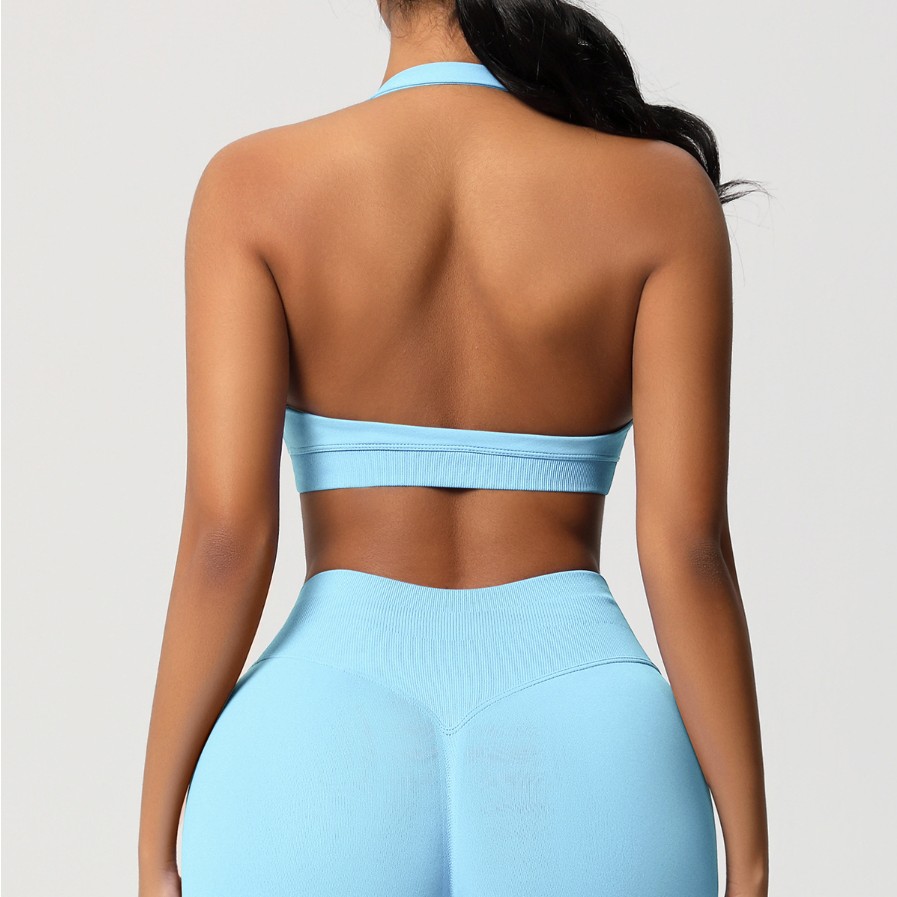 TCOMBX005 Seamless Halter Neck Women Yoga Sports Tank Top