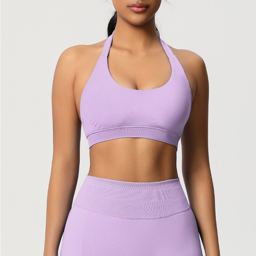TCOMBX005 Seamless Halter Neck Women Yoga Sports Tank Top