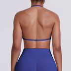 TCOMWX001 Seamless Halter Ruched Women's Sports Bra