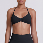 TCOMWX001 Seamless Halter Ruched Women's Sports Bra