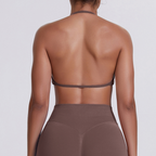 TCOMWX001 Seamless Halter Ruched Women's Sports Bra