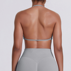 TCOMWX001 Seamless Halter Ruched Women's Sports Bra