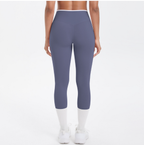 Mallas de yoga capri de cintura alta con bloques de color TCOMJFK001