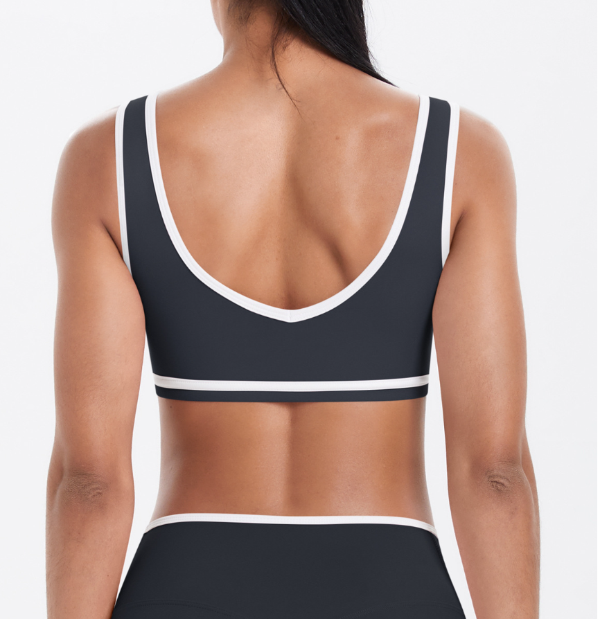 TCOMWX002 Color Block Double Brushed Women Sports Bra