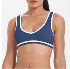 TCOMWX002 Color Block Double Brushed Women's Sports Bra