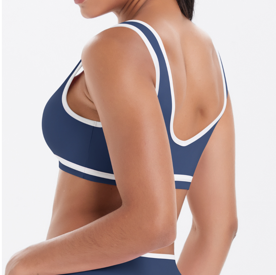 TCOMWX002 Color Block Double Brushed Women Sports Bra