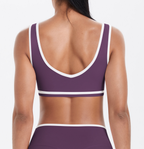TCOMWX002 Color Block Double Brushed Women's Sports Bra