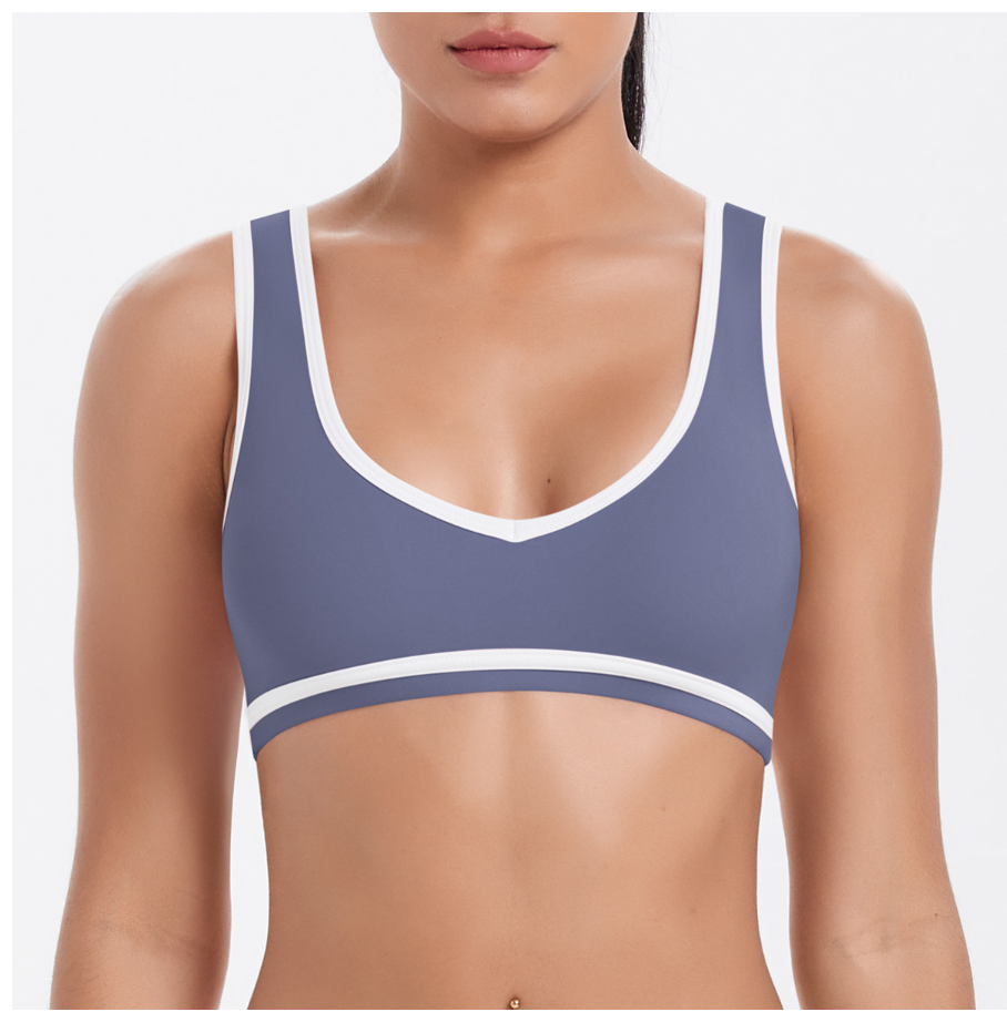 TCOMWX002 Color Block Double Brushed Women Sports Bra