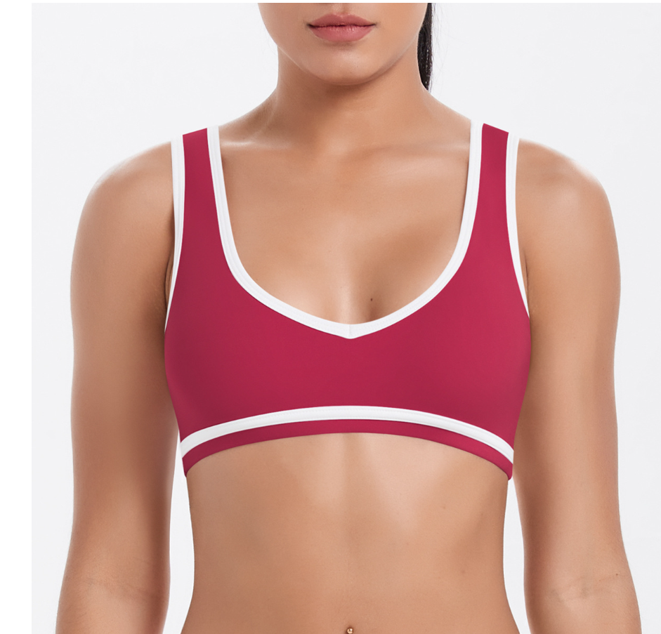 TCOMWX002 Color Block Double Brushed Women Sports Bra