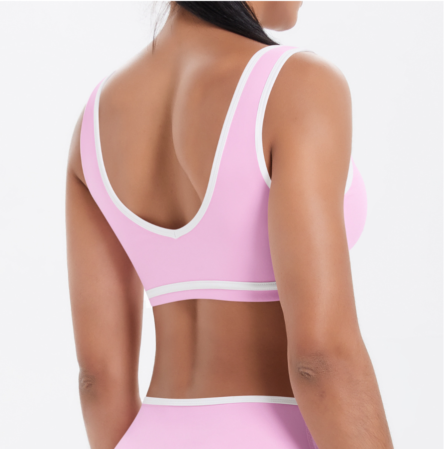 TCOMWX002 Color Block Double Brushed Women Sports Bra