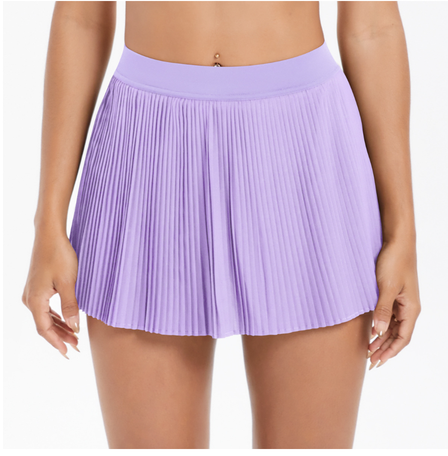 TCOMDQ001 Pleated Tennis Skirt with Built-in Shorts