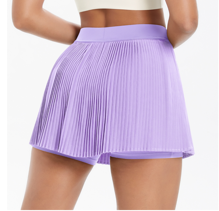 TCOMDQ001 Pleated Tennis Skirt with Built-in Shorts