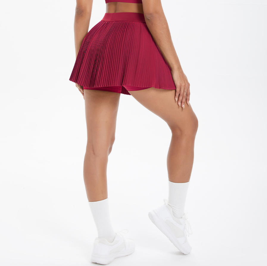 TCOMDQ001 Pleated Tennis Skirt with Built-in Shorts
