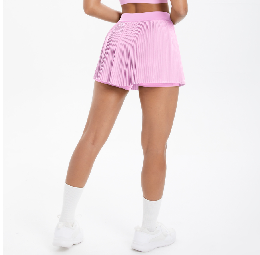 TCOMDQ001 Pleated Tennis Skirt with Built-in Shorts