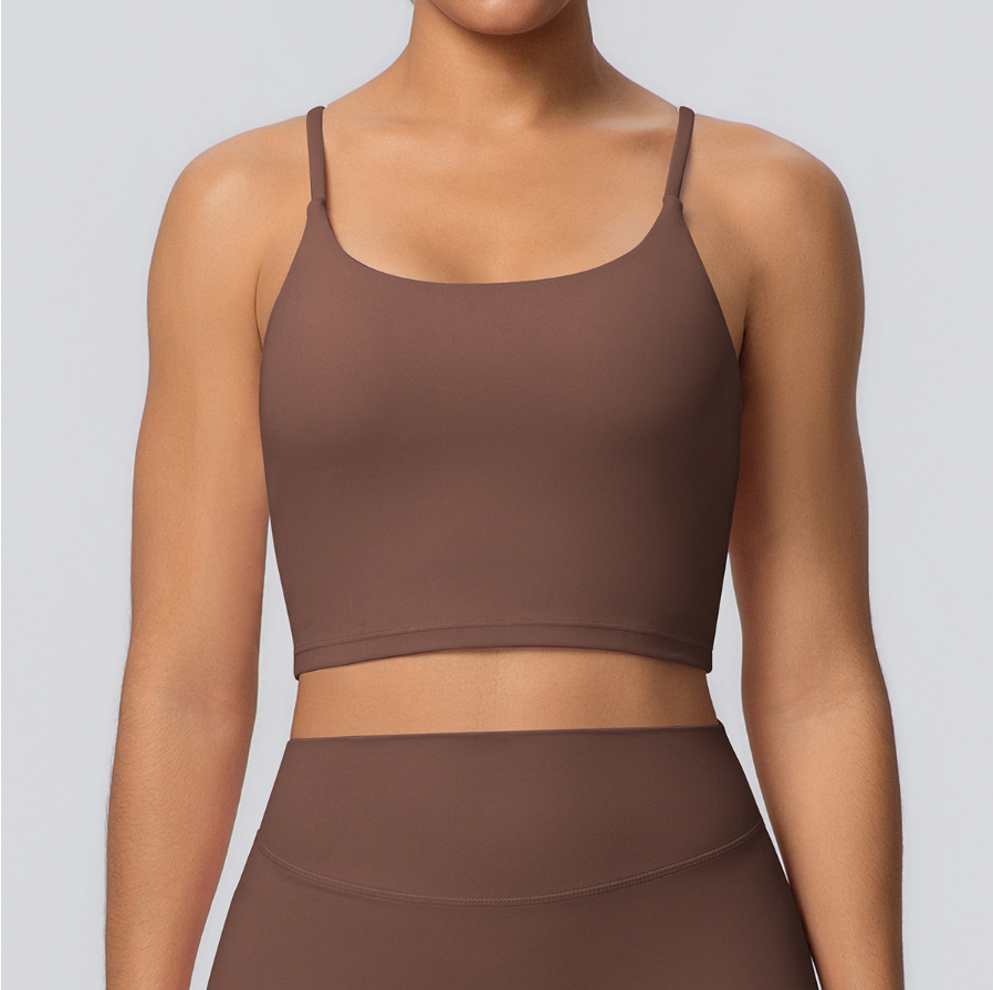 TCOMBX009 Thin Strap Square Neck Sports Yoga Cami Tank Top