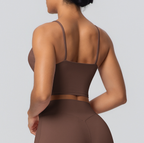 TCOMBX009 Thin Strap Square Neck Sports Yoga Cami Tank Top
