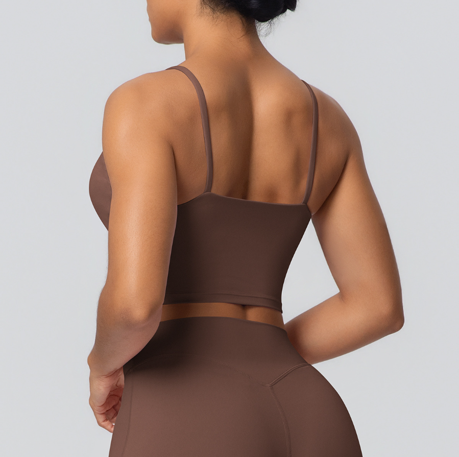 TCOMBX009 Thin Strap Square Neck Sports Yoga Cami Tank Top