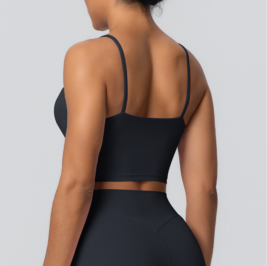 TCOMBX009 Thin Strap Square Neck Sports Yoga Cami Tank Top
